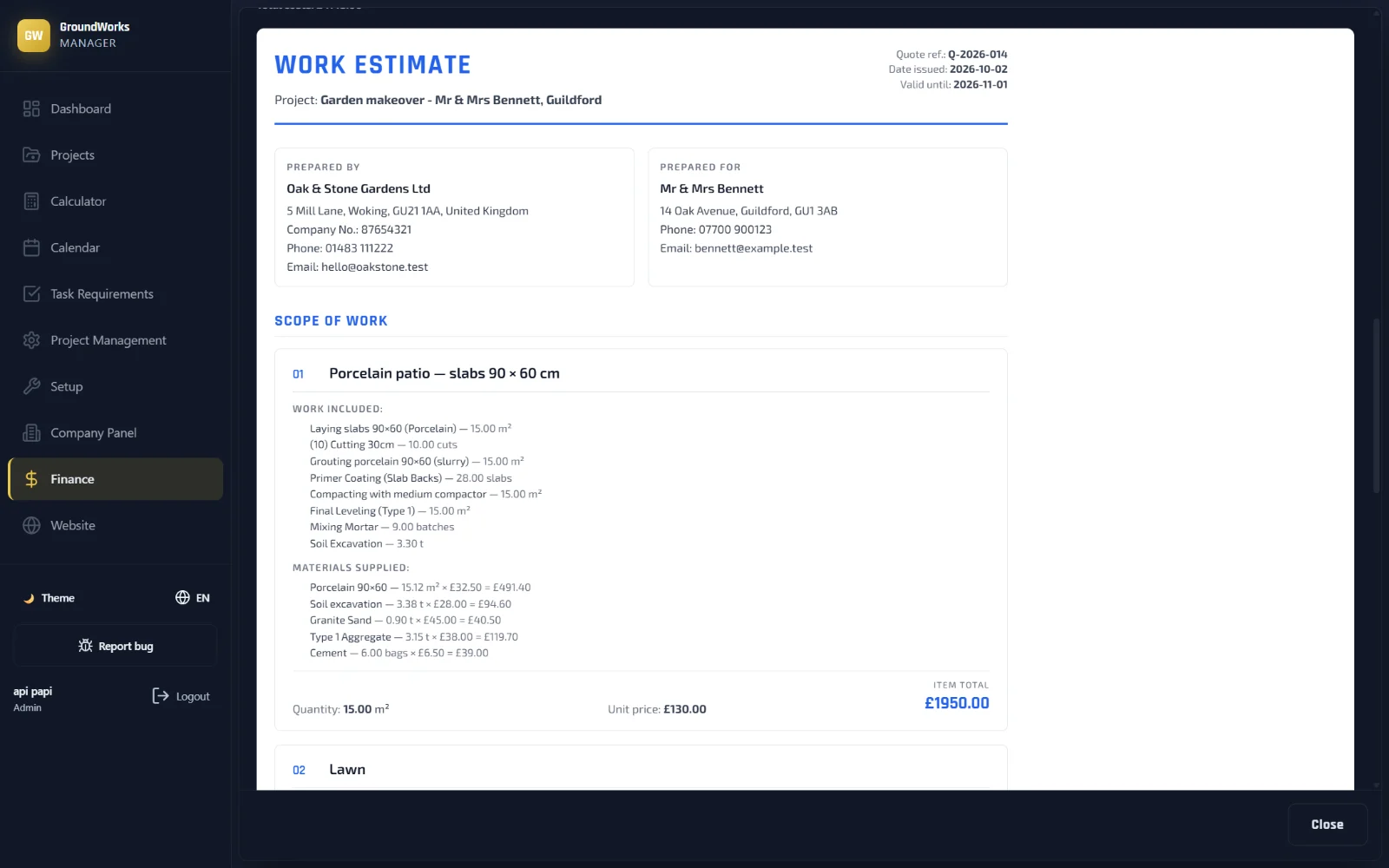 Quotes & invoices